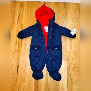 New baby boy snowsuit 6m